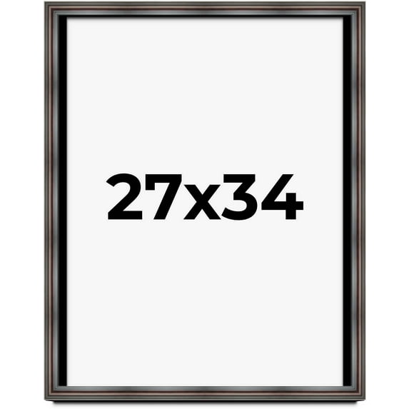 27x34 Shadow Box Frame Brown Cherry | 2.625 Inches Deep Pine Wood Traditional Shadowbox Display
