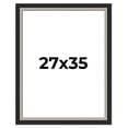 thumbnail image 1 of 27x35 Frame Black Real Wood Picture Frame Width 2.25 Inches | Interior Frame Depth 0.5 Inches |, 1 of 8