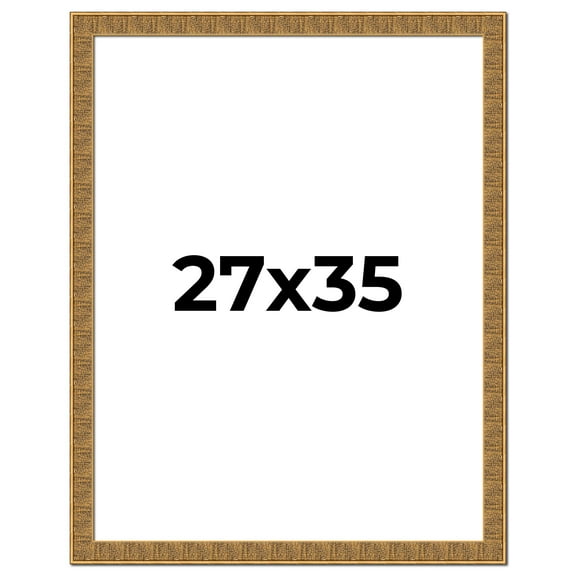 27x35 Frame Black and Gold Distressed Solid Wood Sonoma Picture Frame | 1.625 Inch Moulding Width |