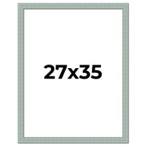 27x35 Frame Blue Teal Distressed Solid Wood Picture Frame | 1.625 Inch Moulding Width | Sonoma Blue