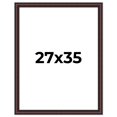 thumbnail image 1 of 27x35 Frame Brown Round Mahogany Solid Wood Picture Frame | 1.625 Inch Moulding Width | with UV, 1 of 8