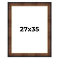 thumbnail image 1 of 27x35 Frame Brown Walnut Gold Ornate Trim Solid Wood Plein Air Picture Frame | 3 Inch Moulding, 1 of 8