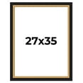 thumbnail image 1 of 27x35 Frame Gold Real Wood Picture Frame Width 2.25 Inches | Interior Frame Depth 0.5 Inches |, 1 of 8
