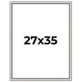 thumbnail image 1 of 27x35 Frame Silver Real Wood Picture Frame Width 1.25 Inches | Interior Frame Depth 0.5 Inches |, 1 of 8