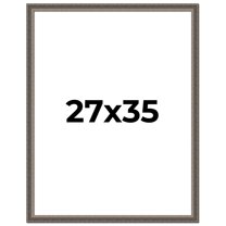 27x35 Frame Silver Real Wood Picture Frame Width 1.25 Inches | Interior Frame Depth 0.5 Inches |