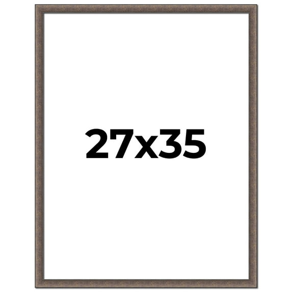 27x35 Frame Silver Real Wood Picture Frame Width 1.25 Inches | Interior Frame Depth 0.5 Inches |