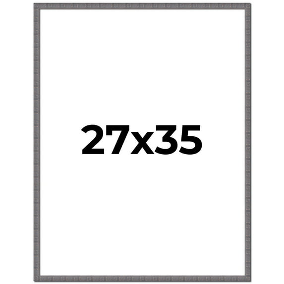 27x35 Frame Slate Blue Distressed Rustic Solid Wood Picture Frame | 0.75 Inch Moulding Width |