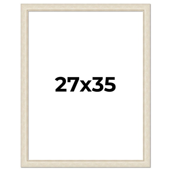 27x35 Frame White Real Wood Picture Frame Width 1.75 inches | Interior Frame Depth 0.5 inches |