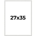 thumbnail image 1 of 27x35 Frame White Scuffed Rustic Solid Wood Picture Frame | 0.75 Inch Moulding Width| Includes UV, 1 of 8
