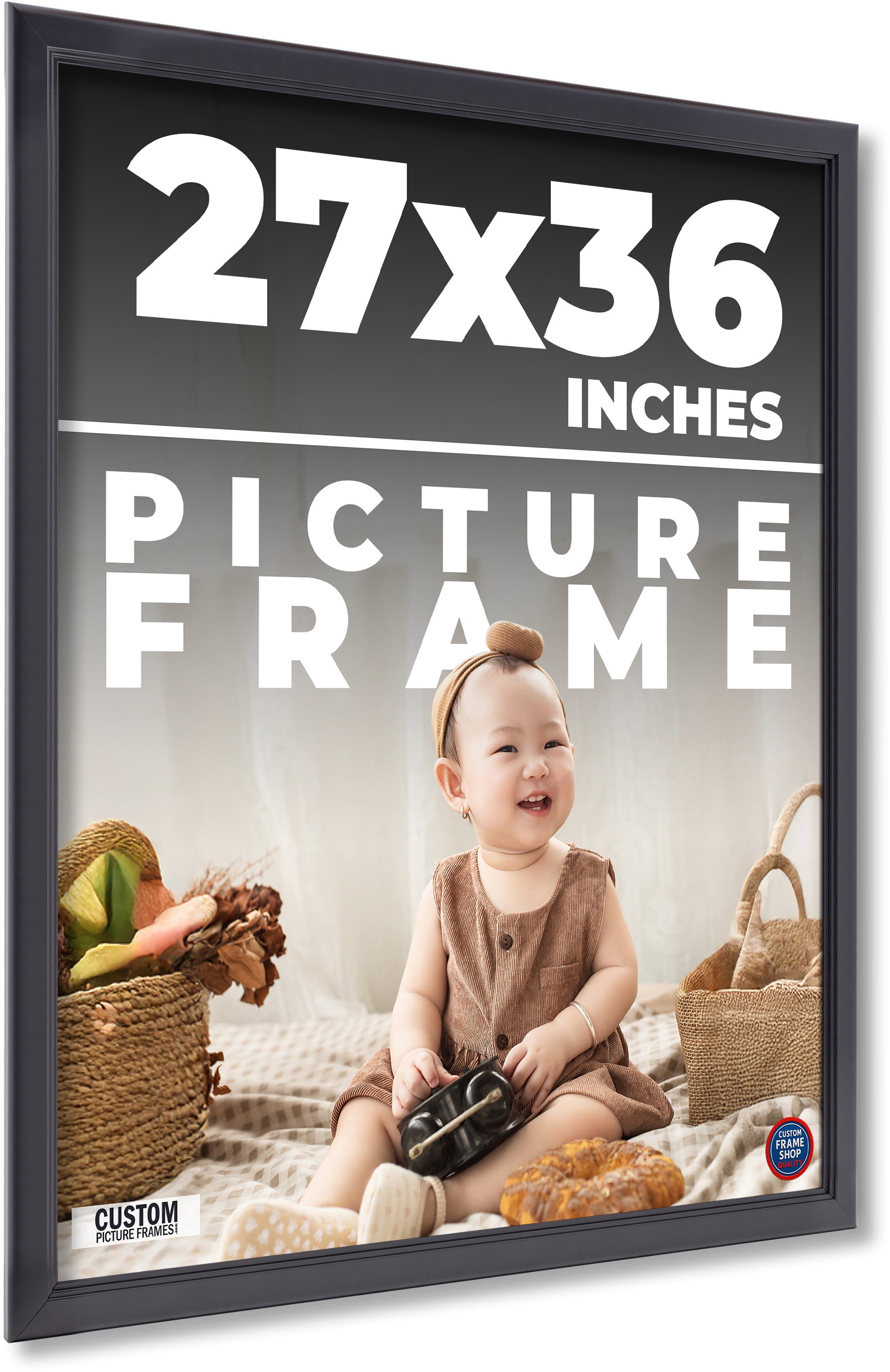 27x36 Frame Black Picture Frame - Complete Modern Photo Frame Includes ...