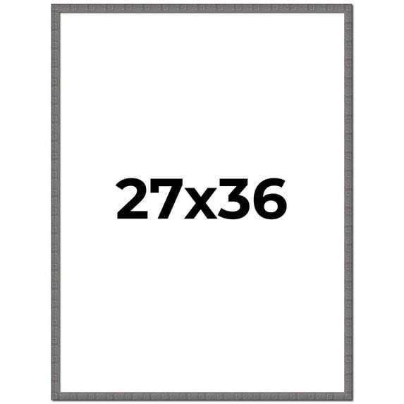 27x36 Frame Blue Kingsley Pewter Solid Wood Picture Frame Width 0.75 Inches |Interior Depth 0.5