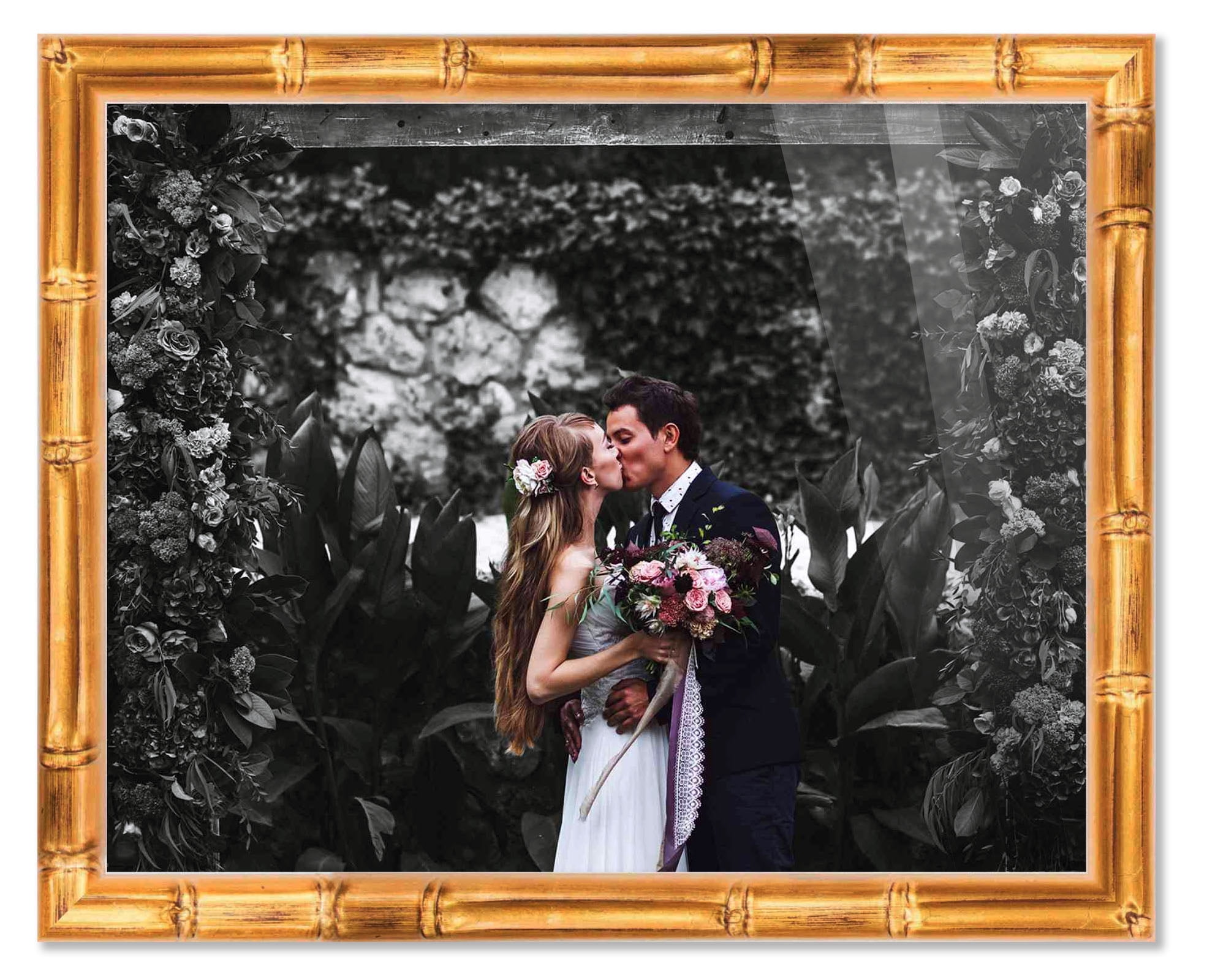 27x36 Frame Gold Bamboo Picture Frame - Complete Modern Photo Frame ...