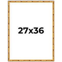27x36 Frame Gold Bamboo Solid Wood Picture Frame | 1 Inch Moulding Width | Interior Frame Depth