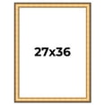 thumbnail image 1 of 27x36 Frame Gold Plein Aire Solid Wood Picture Frame Width 2 Inches | Interior Frame Depth 0.5, 1 of 8