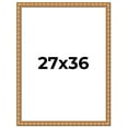 thumbnail image 1 of 27x36 Frame Gold Real Wood Picture Frame Width 1.5 inches | Interior Frame Depth 0.5 inches |, 1 of 8