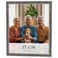 thumbnail image 1 of 27x36 Frame Silver Grey Distressed Solid Wood Picture Frame | 0.75 Inch Moulding Width | Interior, 1 of 8