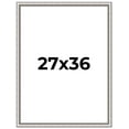 thumbnail image 1 of 27x36 Frame Silver Real Wood Picture Frame Width 1.25 Inches | Interior Frame Depth 0.5 Inches |, 1 of 8