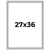 27x36 Frame Silver Real Wood Picture Frame Width 1.25 Inches | Interior Frame Depth 0.5 Inches |