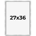 thumbnail image 1 of 27x36 Frame Silver Whitewashed Wood Grain Solid Wood Shadow Box | 0.75 Inch Moulding Width | 0.75, 1 of 8