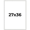 thumbnail image 1 of 27x36 Frame White Real Wood Picture Frame Width 0.75 inches | Interior Frame Depth 0.5 inches |, 1 of 8