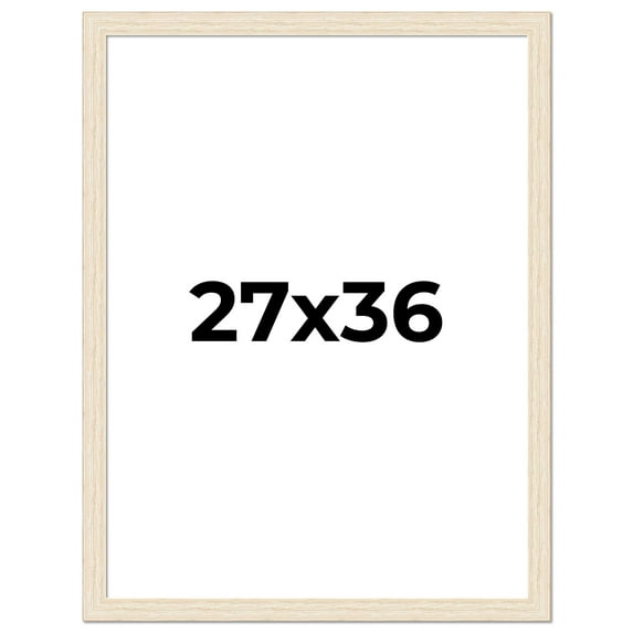 27x36 Frame White Real Wood Picture Frame Width 1.5 inches | Interior Frame Depth 0.5 inches | Barn