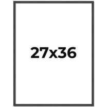 27x36 Rustic Brown Real Wood Picture Frame Width 0.75 inches | Interior Frame Depth 0.5 inches |