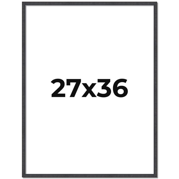 27x36 Rustic Brown Real Wood Picture Frame Width 0.75 inches | Interior Frame Depth 0.5 inches |