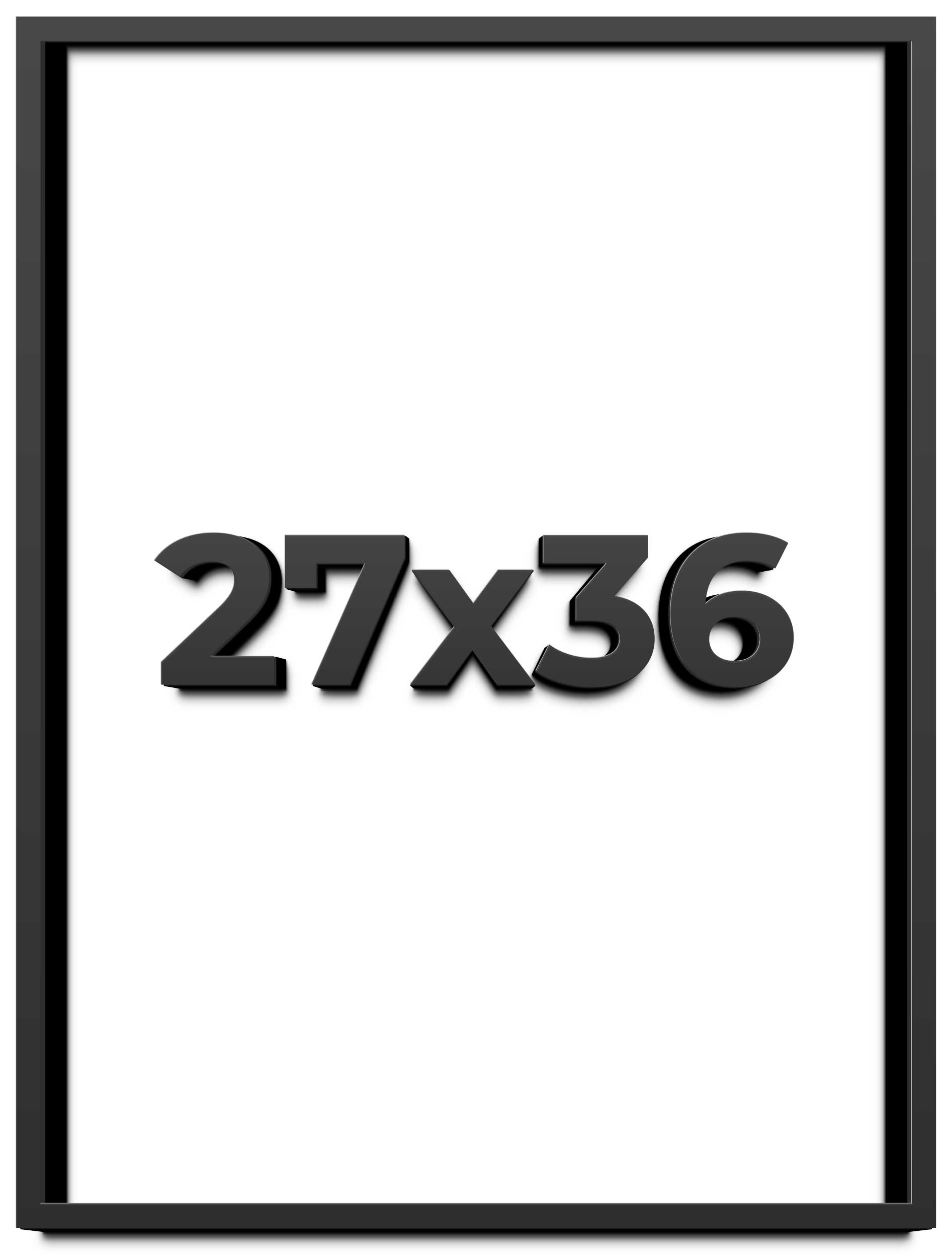 27x36 Shadow Box Frame Black | 1 inches Deep Real Wood Contemporary ...
