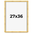 thumbnail image 1 of 27x36 Shadow Box Frame Gold | 1.625 Inches Deep Real Wood Traditional Shadowbox Display Frame | UV, 1 of 5