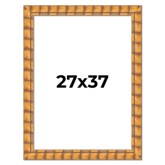 27x37 Frame Beige Real Wood Picture Frame Width 3 inches | Interior Frame Depth 0.5 inches |