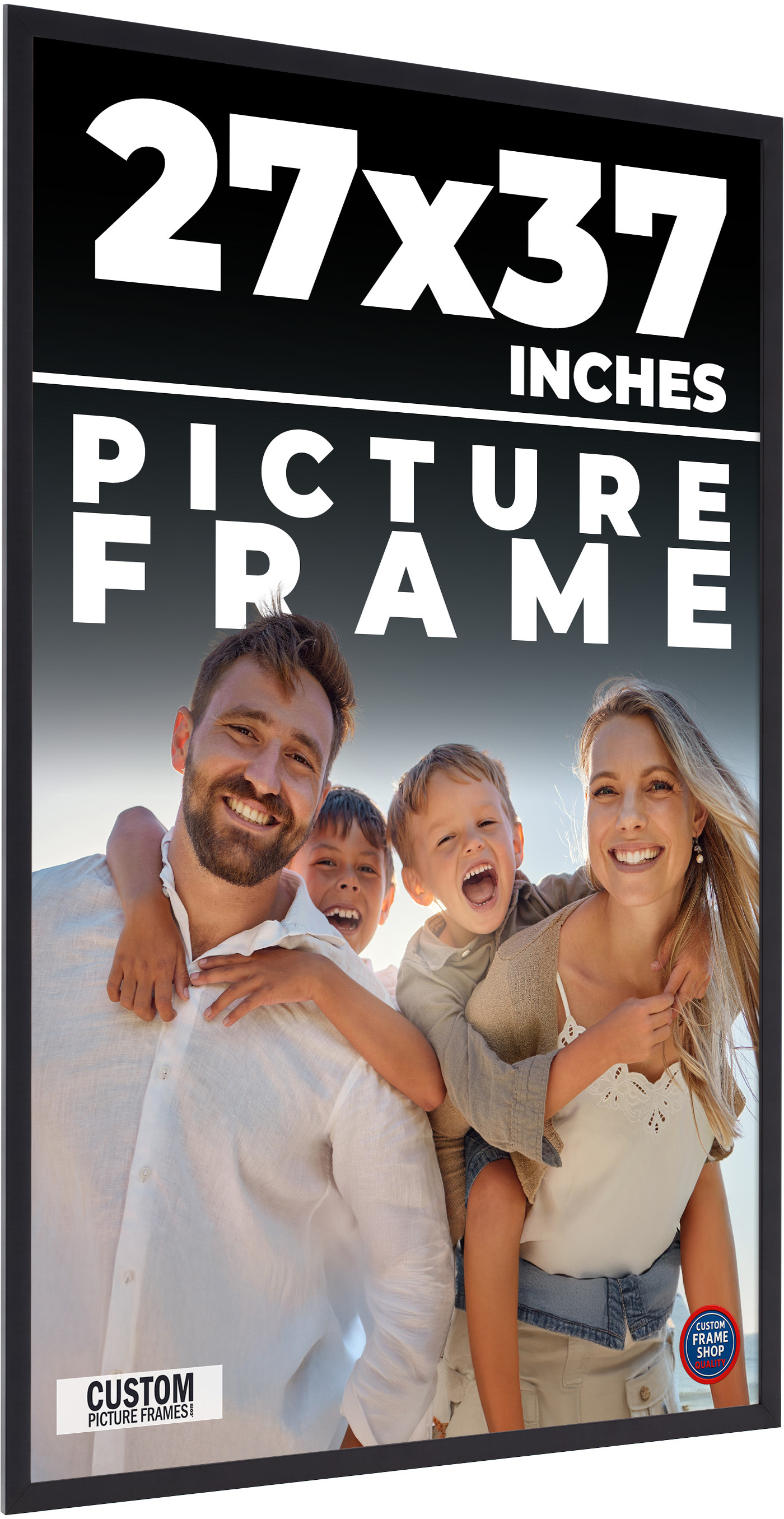 27x37 Frame Black Real Wood Picture Frame Width 0.75 inches | Interior ...