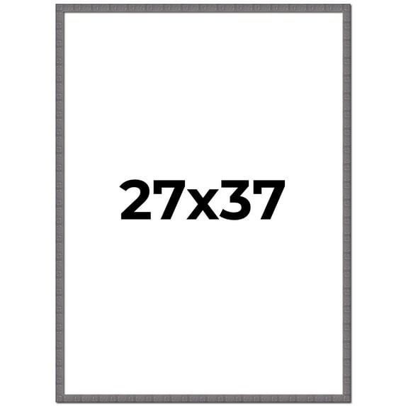 27x37 Frame Blue Kingsley Pewter Solid Wood Picture Frame Width 0.75 Inches |Interior Depth 0.5