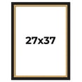 thumbnail image 1 of 27x37 Frame Gold Real Wood Picture Frame Width 2.25 Inches | Interior Frame Depth 0.5 Inches |, 1 of 8
