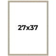 thumbnail image 1 of 27x37 Frame Grey Solid Wood Picture Frame Width 1 Inches | Interior Frame Depth 0.5 Inches |, 1 of 8