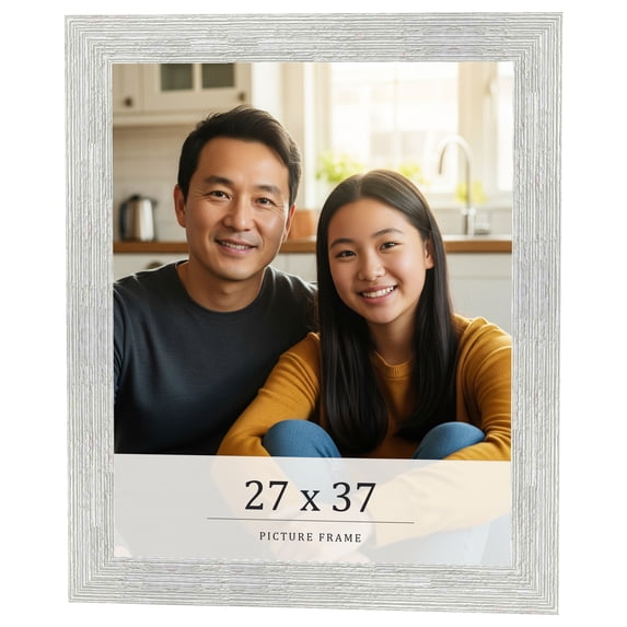 27x37 Frame White Real Wood Picture Frame Width 1.5 inches | Interior Frame Depth 0.5 inches | Barn
