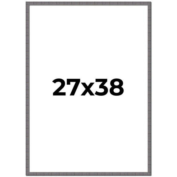 27x38 Frame Blue Kingsley Pewter Solid Wood Picture Frame Width 0.75 Inches |Interior Depth 0.5