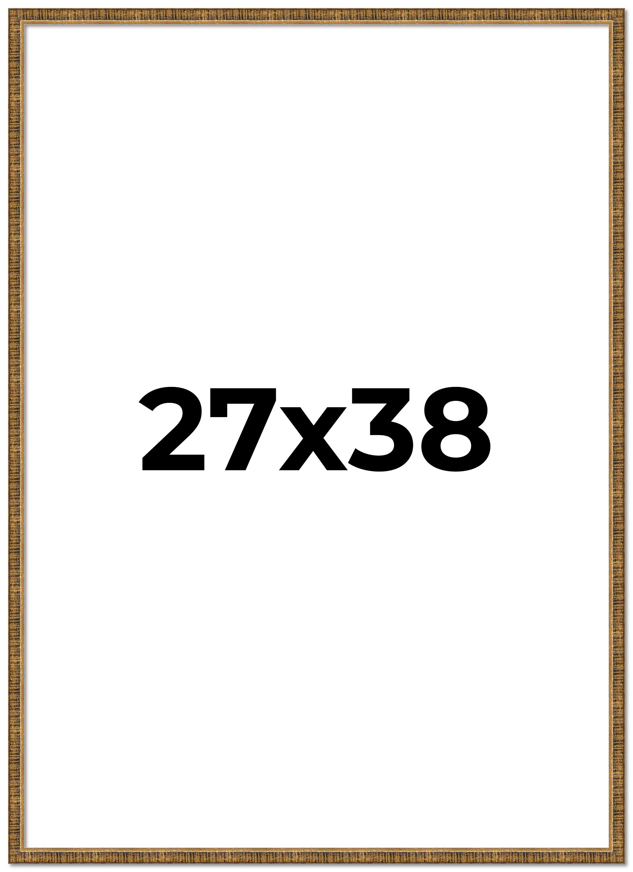 27x38 Frame Gold Kingsley Distressed Solid Wood Picture Frame Width 0. ...