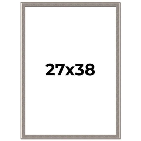 27x38 Frame Grey Real Wood Picture Frame Width 1.25 inches | Interior Frame Depth 0.5 inches | Hans