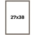 thumbnail image 1 of 27x38 Frame Silver Real Wood Picture Frame Width 1.25 Inches | Interior Frame Depth 0.5 Inches |, 1 of 8
