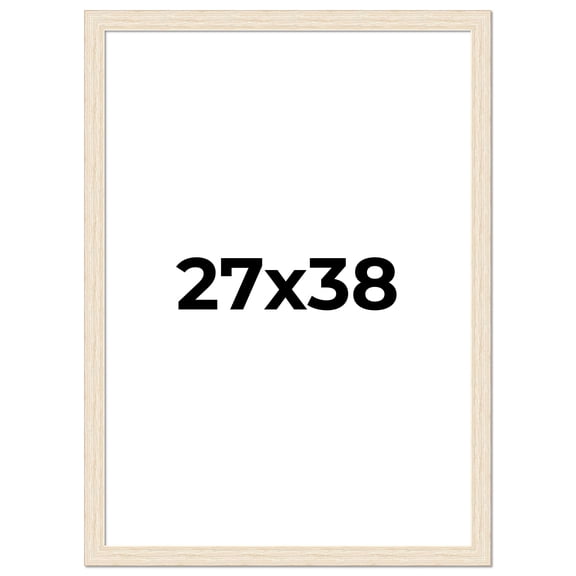 27x38 Frame White Barnwood Picture Frame Includes UV Acrylic Plexiglass, Acid Free Foam Backing