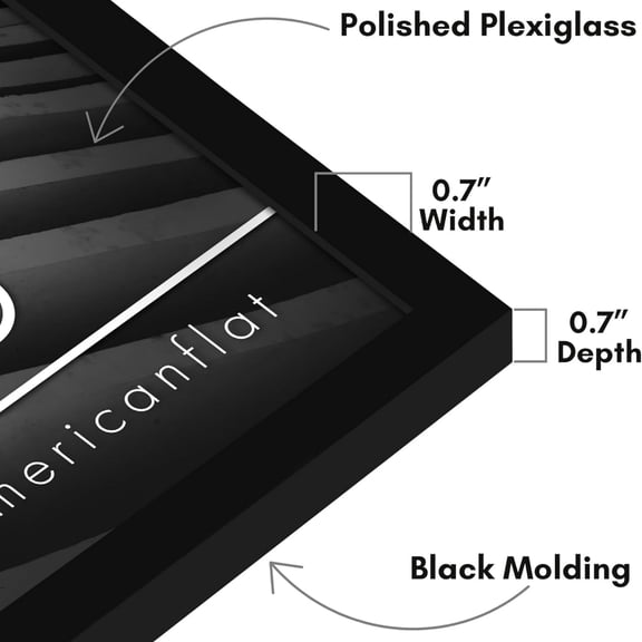 27x38 Poster Frame with Polished Plexiglass - Streamline Collection - Thin Border Picture Frame for Wall Display - Hanging Hardware Included