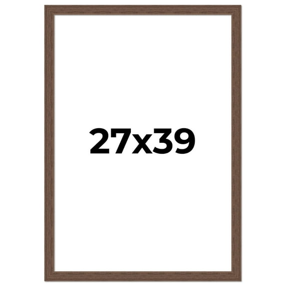27x39 Farmhouse Brown Solid Wood Picture Frame Width 1.5 Inches | Interior Frame Depth 0.5 Inches |