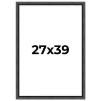 27x39 Frame Black Passaggi Solid Wood Picture Frame Width 1.5 Inches | Interior Frame Depth 0.5