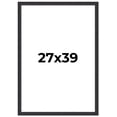 thumbnail image 1 of 27x39 Frame Black Real Wood Picture Frame Width 1.25 Inches | Interior Frame Depth 0.5 Inches |, 1 of 8