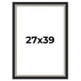 thumbnail image 1 of 27x39 Frame Black Real Wood Picture Frame Width 2.25 Inches | Interior Frame Depth 0.5 Inches |, 1 of 8