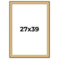 thumbnail image 1 of 27x39 Frame Gold Plein Aire Solid Wood Picture Frame Width 2 Inches | Interior Frame Depth 0.5, 1 of 8