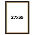 thumbnail image 1 of 27x39 Frame Gold Real Wood Picture Frame Width 2.25 Inches | Interior Frame Depth 0.5 Inches |, 1 of 8