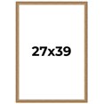 thumbnail image 1 of 27x39 Frame Gold Solid Wood Picture Frame Width 1.25 Inches | Interior Frame Depth 0.375 Inches |, 1 of 8