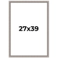 thumbnail image 1 of 27x39 Frame Grey Real Wood Picture Frame Width 1.25 inches | Interior Frame Depth 0.5 inches | Hans, 1 of 8