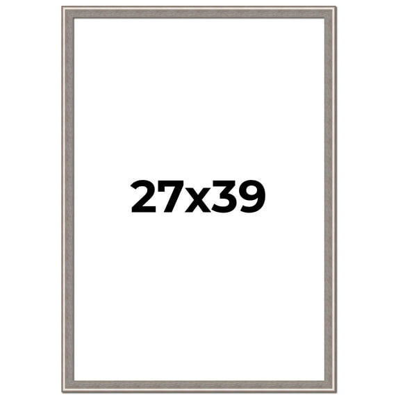 27x39 Frame Grey Real Wood Picture Frame Width 1.25 inches | Interior Frame Depth 0.5 inches | Hans